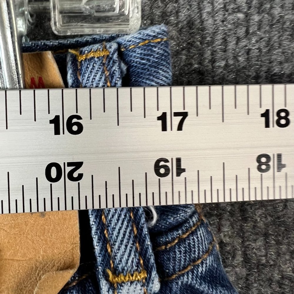 Levis Jeans 501 Men 34 Blue Straight Leg Button Fly Denim High Rise Casual 34x35 - Picture 8 of 11